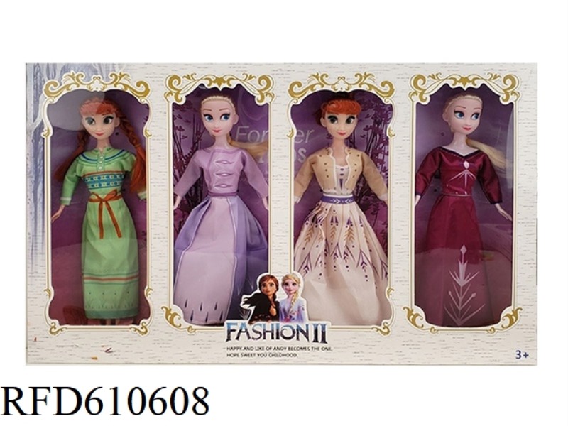 11.5 INCH SOLID SNOW PRINCESS 4 PACK