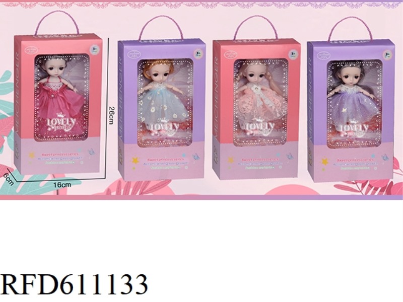 FOUR 6-INCH SOLID BODY BARBIE DOLLS