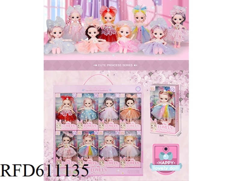 8-IN-1 6-INCH SOLID BODY BARBIE DOLL