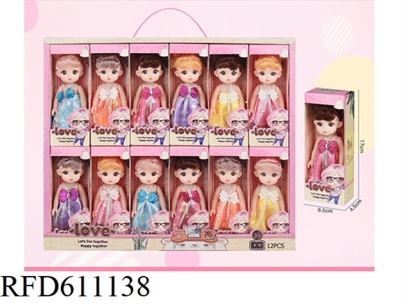 12 IN 1 6-INCH HOLLOW BARBIE DOLL