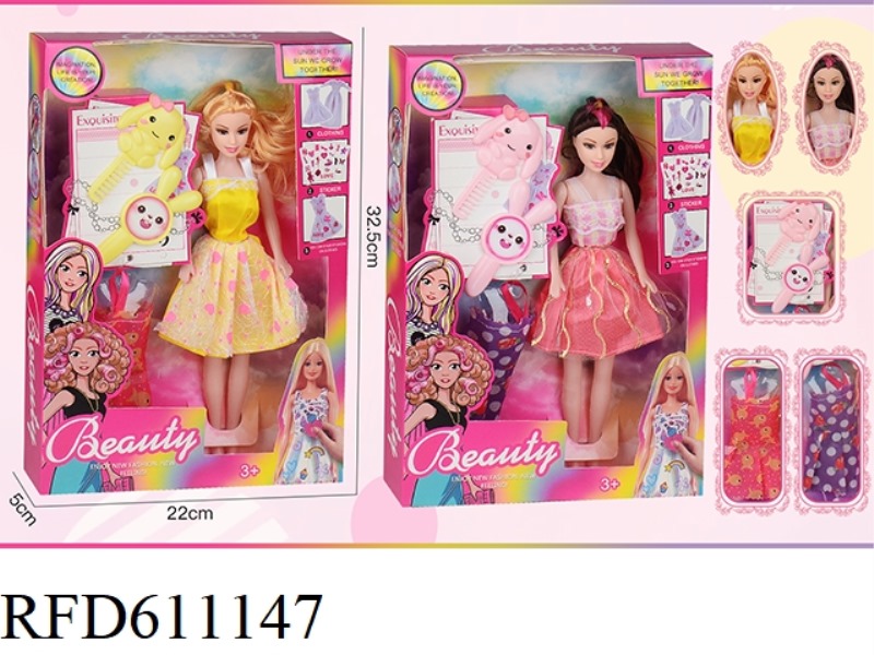 TWO 11.5-INCH HOLLOW BARBIE SETS