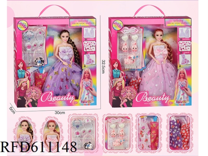 TWO 11.5-INCH SOLID BARBIE SETS