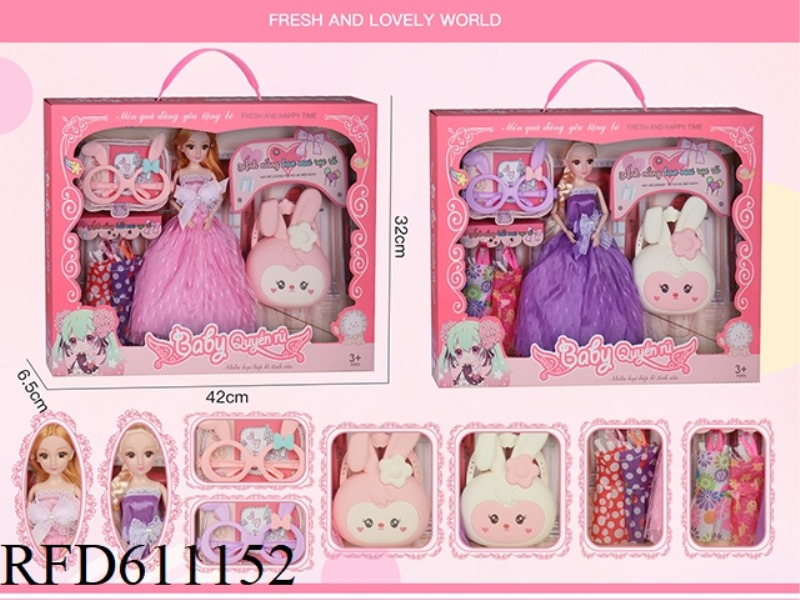 TWO 11.5-INCH SOLID BARBIE SETS (IN VIETNAMESE)