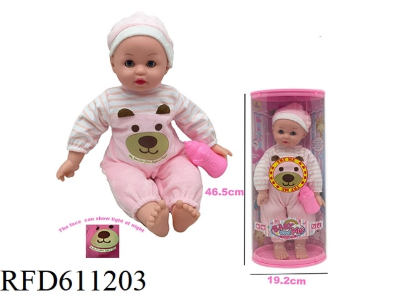 40CM STRAIGHT DOLL WITH 6-TONE IC BEAR WITH GLOW-IN-THE-DARK 40CM