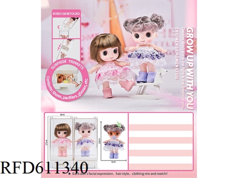 3-INCH 12CM 5-JOINT BARBIE DOLL MINI SKIRT+SMALL ACCESSORIES