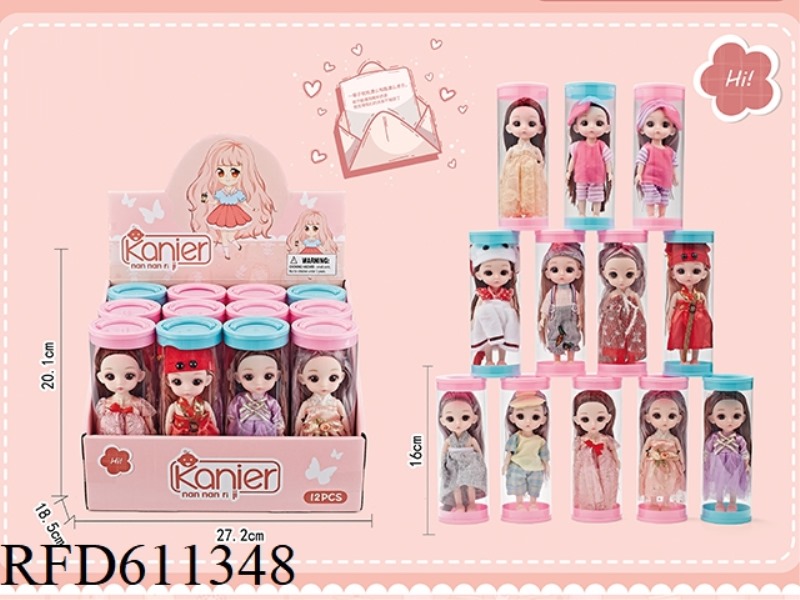 16CM BARBIE DOLLS WITH 13 JOINTS (12 PIECES PER BOX)