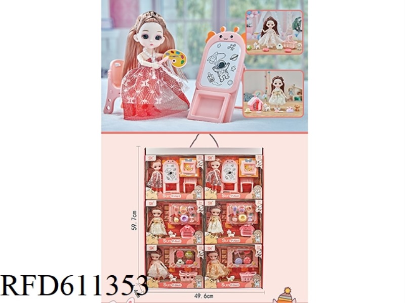16CM DOLL 13 JOINT FAMILY SET (6-IN-1)