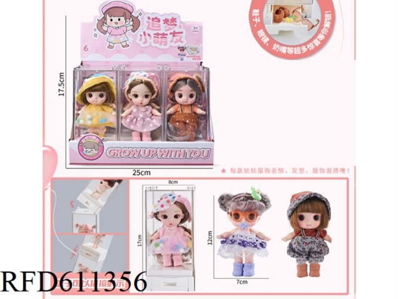 3-INCH 12CM 5-JOINT BARBIE DOLL+SMALL ACCESSORIES