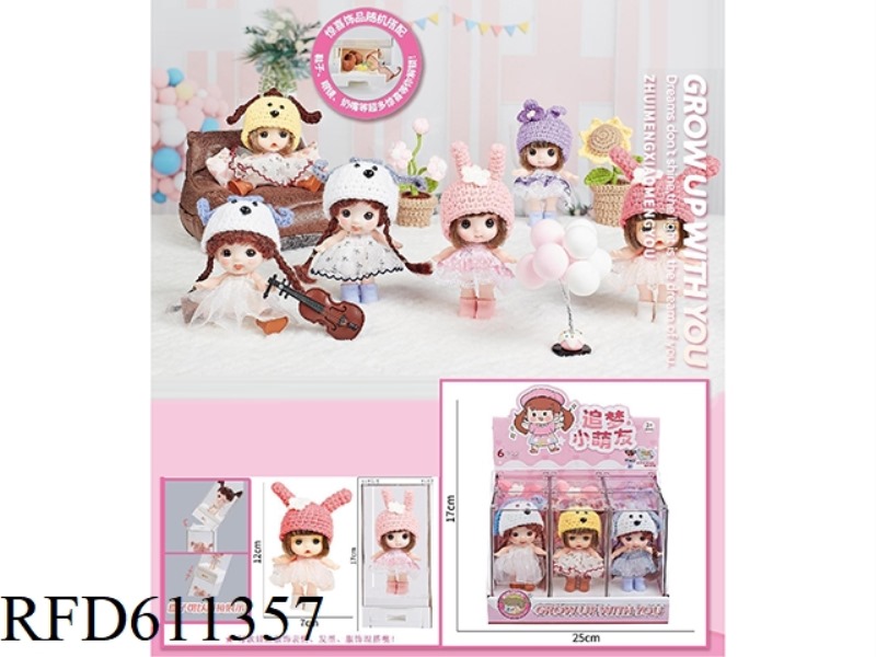 3-INCH 12CM 5-JOINT BARBIE DOLL+SMALL ACCESSORIES