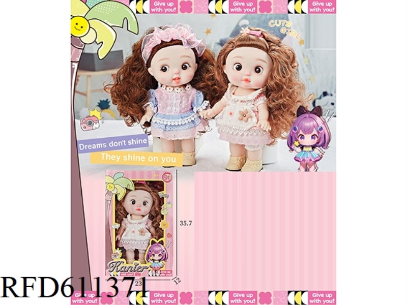 28CM5 ARTICULATED DOLL WITH FULL BODY ENAMEL