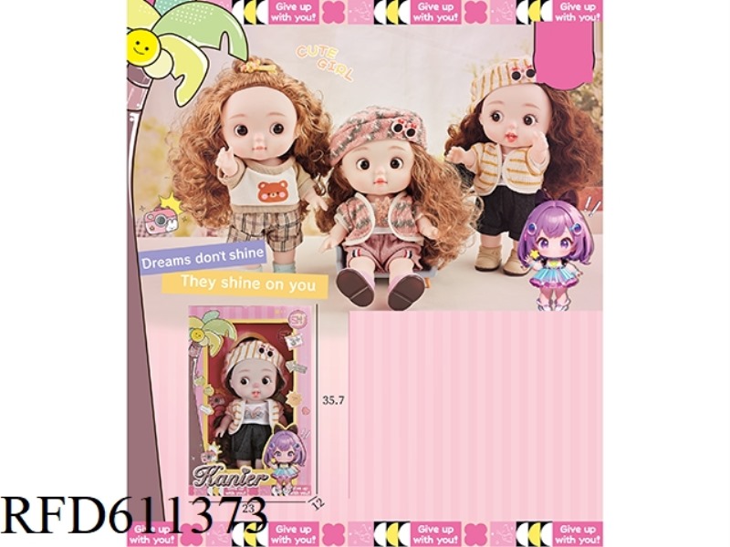 28CM5 ARTICULATED DOLL FULL BODY ENAMEL (CASUAL WEAR)