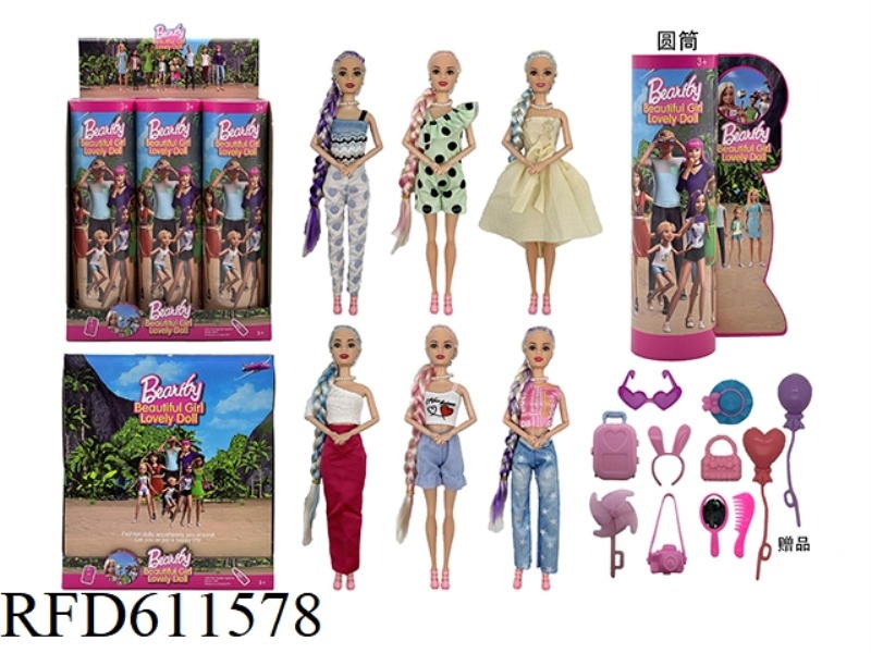 11.5 INCH REAL 9-JOINT SUIT FASHION DRESS BARBIE 6PCS