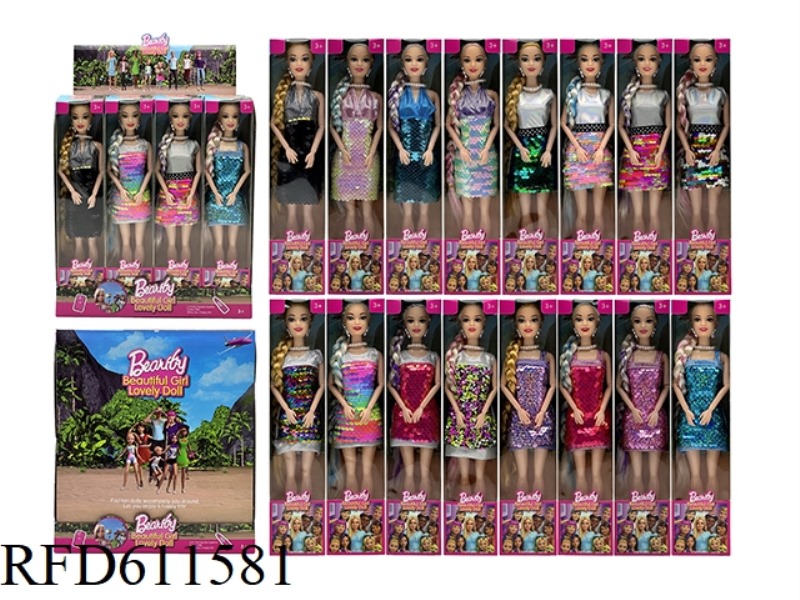 111.5 INCH 9-JOINT FASHION DRESS BARBIE 16PCS
