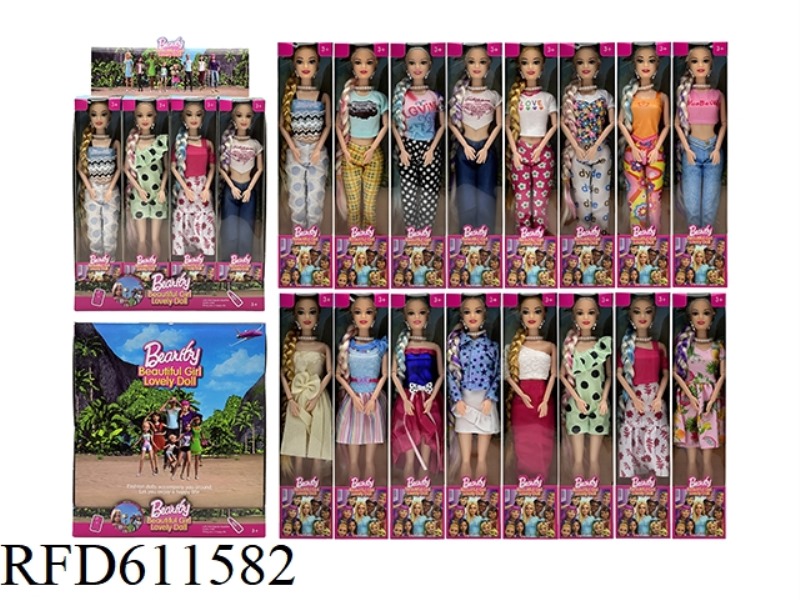 111.5-INCH 9-JOINT SUIT BARBIE DOLL 16PCS