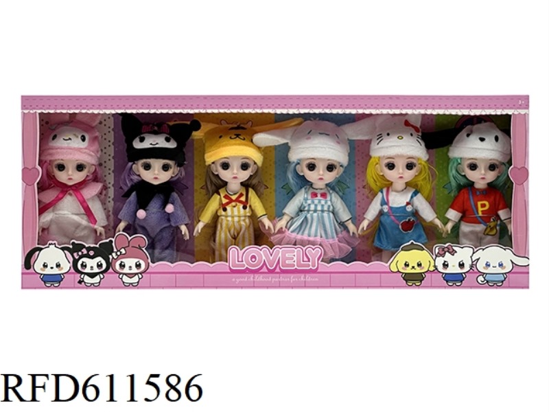 6-INCH 3D EYES 13 JOINTS REAL KUROMI FASHION DOLL