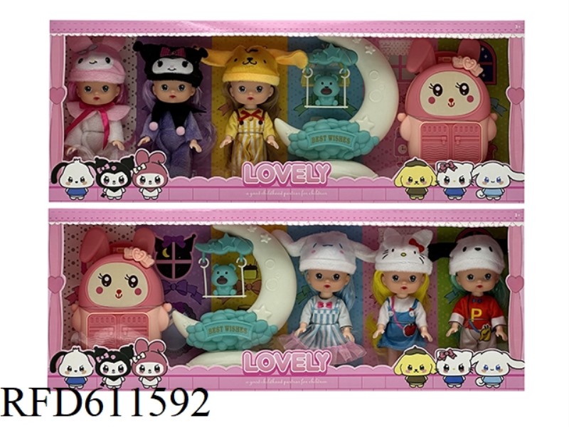 6 INCH REAL HANDS KUROMI FASHION DOLL+ACCESSORIES