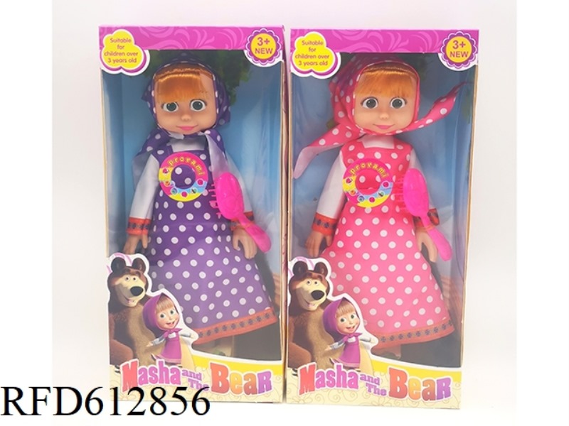 12 INCH BARE BODY WITH MUSIC IC MARTHA DOLL WITH COMB