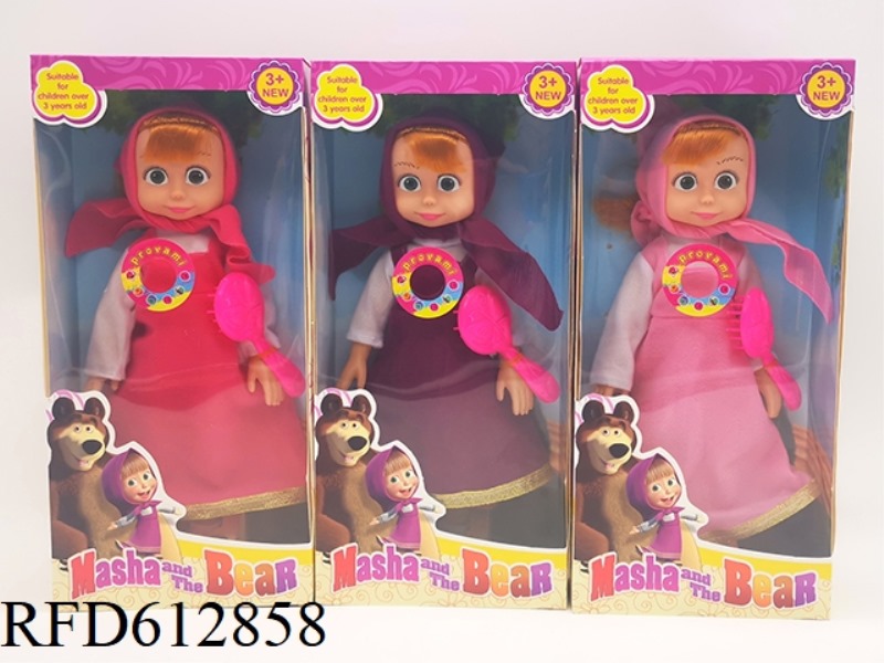 12 INCH BARE BODY WITH MUSIC IC MARTHA DOLL WITH COMB