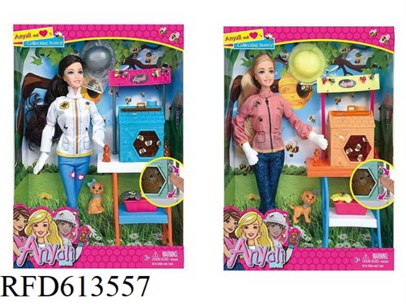 HIGH-END 11.5-INCH REAL 11-JOINT HONEYCOMB THEME BARBIE WITH ACCESSORIES