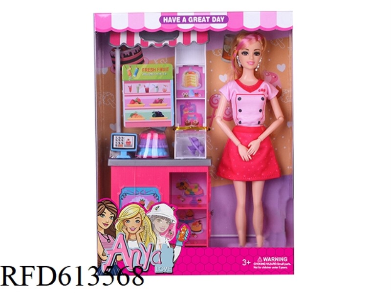 CATERING THEME 11.5-INCH ARTICULATED HAND AND FOOT BARBIE WITH CATERING ACCESSORIES SET