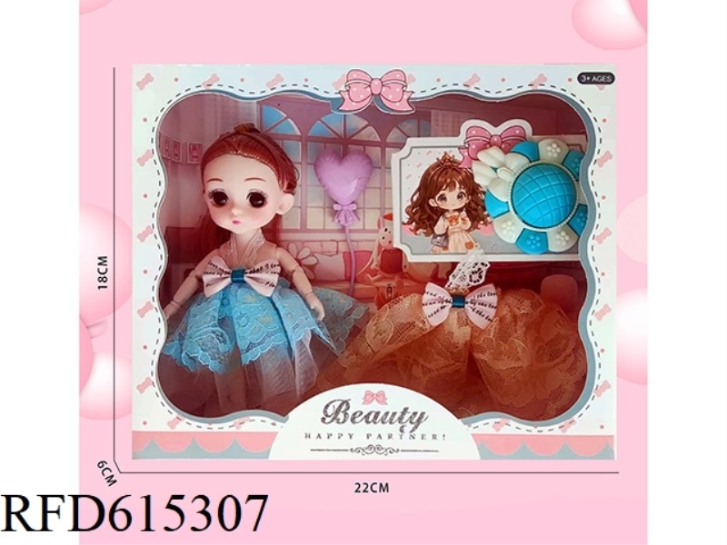 6-INCH 3D COSMETIC CONTACT LENSES MULTI-JOINT DOLL DRESSING SUIT