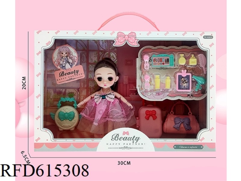 6-INCH 3D COSMETIC CONTACT LENSES MULTI-JOINT DOLL DRESS SUIT