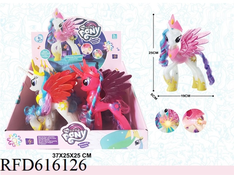 DISPLAY BOX LIGHT MUSIC PONY (6 PIECES PER BOX)