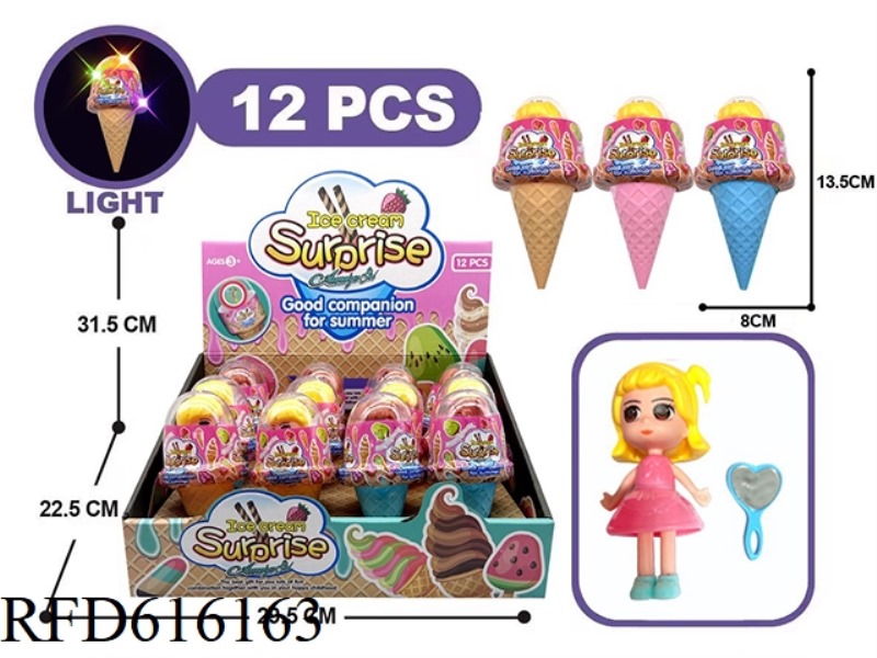 DRESS UP GIRL LIGHTS 12 ICE CREAM