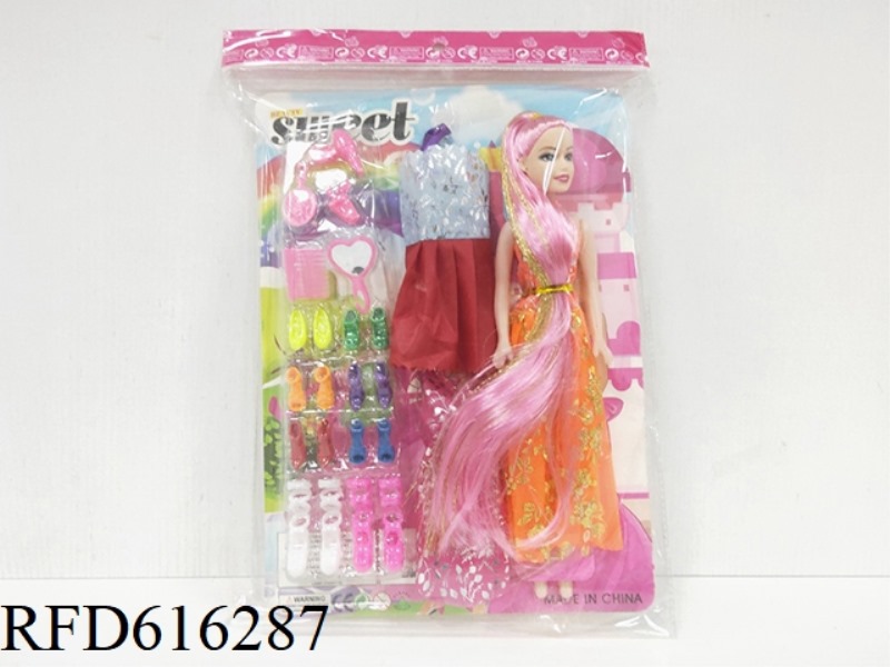 11.5 inch Barbie fashion doll with costume shoes