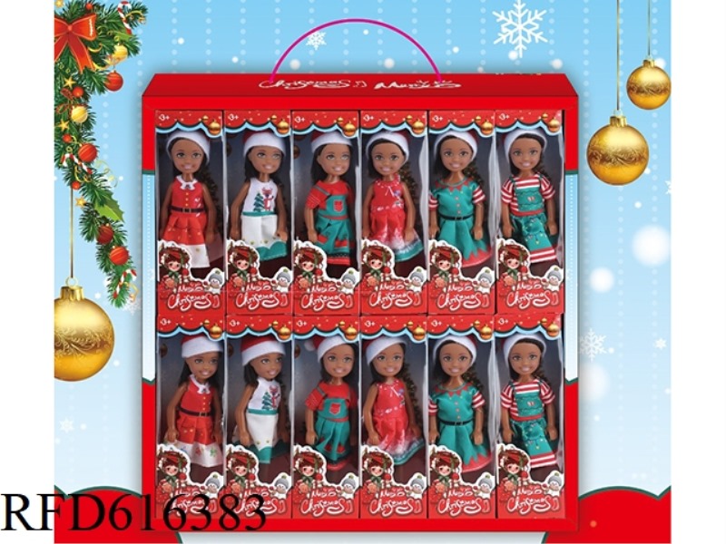 5-inch real black skin Christmas Barbie 24PCS