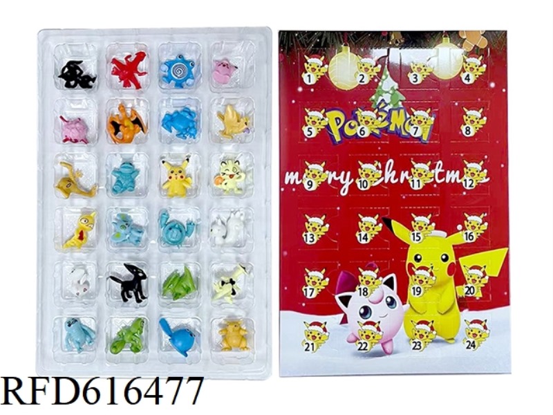 POKEMON CHRISTMAS ADVENT CALENDAR BOX POKEMON HAND BLIND BOX (24 ELVES)