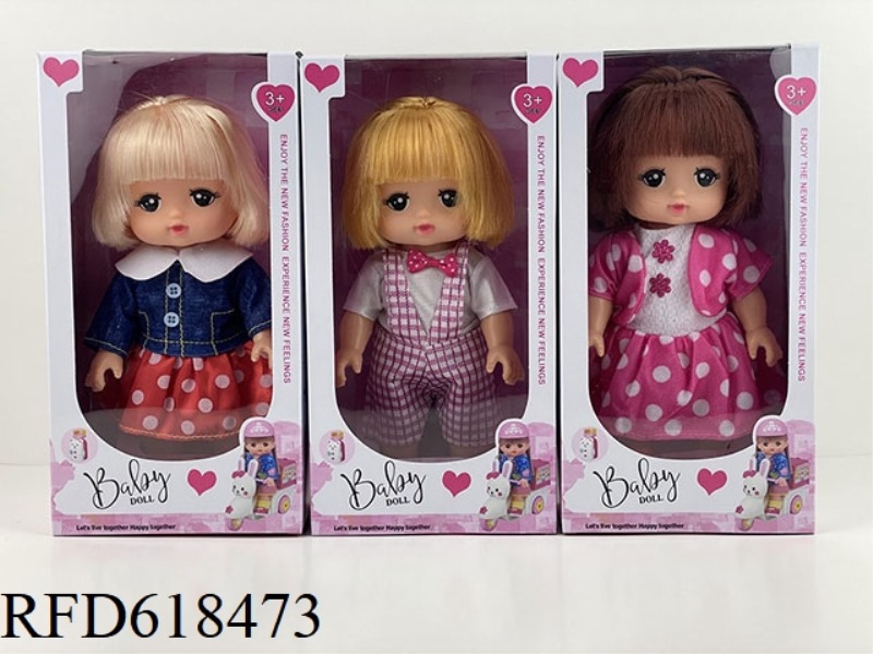 THREE MIXED 10-INCH FOUR-TONE MUSIC NUDE BABY DOLL