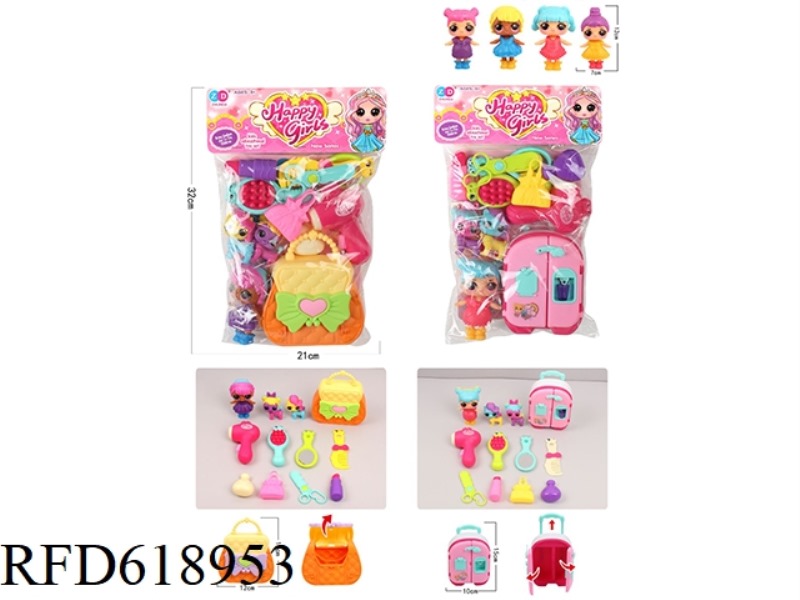 ACCESSORY BAG/TROLLEY CASE + NEW MARVEL DOLL