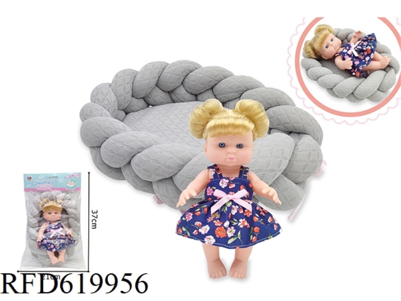 8-INCH BLOWBOTTLE DOLL WITH DOLL SURROUND BED