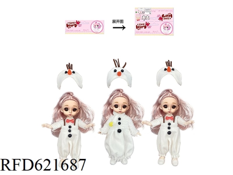 6 INCH SNOWMAN YE LUOLI (PINK HEAD)