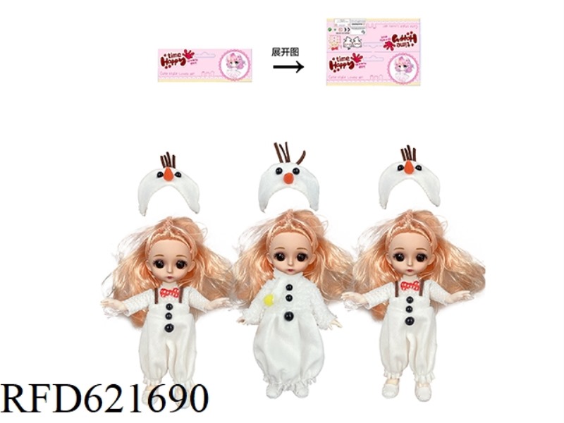 6 INCH SNOWMAN YE LUOLI (ROSE PINK HEAD)