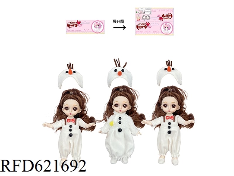 6-INCH SNOWMAN YE LUOLI (BROWN HEAD)