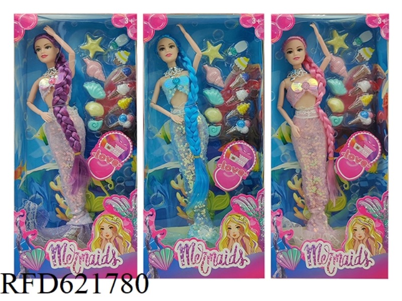 12 INCH MERMAID DOLL+ACCESSORIES