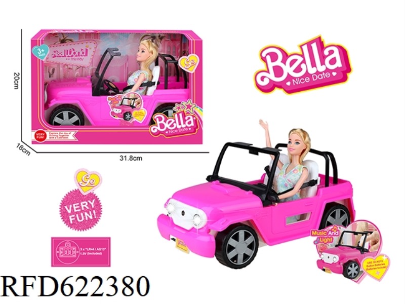 OFF-ROAD SPORTS CAR ONE WOMAN SET (PINK) WITH LIGHT MUSIC PACK 3 AC13