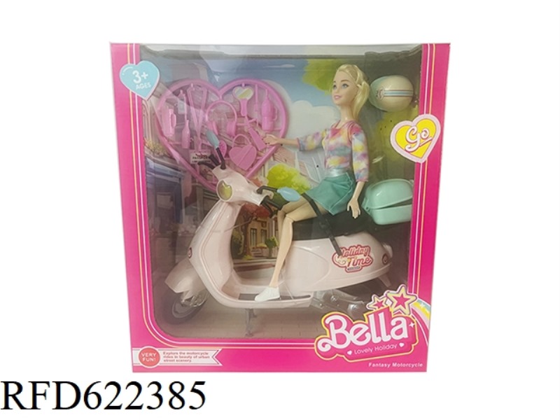 BARBIE MOTORCYCLE + ACCESSORIES