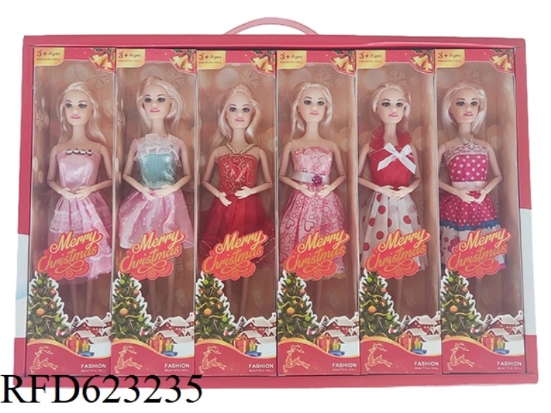 11-INCH 9-JOINT CHRISTMAS BARBIE 6 MODELS