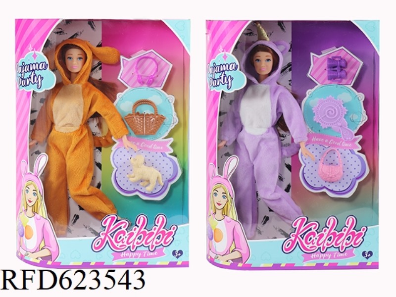 11.5 INCH KEBIBI DOLL PLUSH ANIMAL PAJAMAS THEME