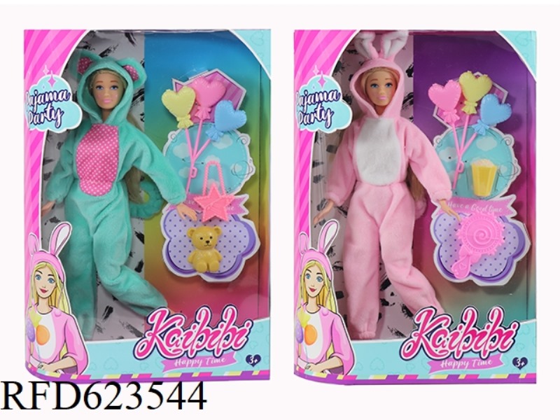 11.5 INCH KEBIBI DOLL PLUSH ANIMAL PAJAMAS THEME