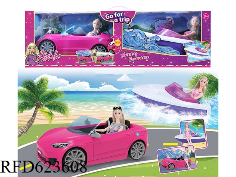 11.5-INCH KABIBI DOLL CAR WITH YACHT TRAVEL SUIT