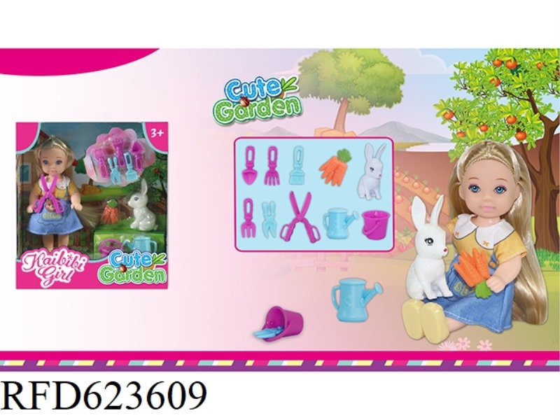 4.5-INCH KAIBIBI GIRL RABBIT FARM THEME