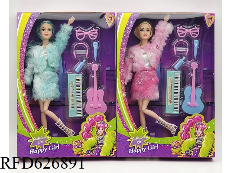 11-INCH REAL 11-JOINT SWEATER SET BARBIE+GUITAR BLISTER