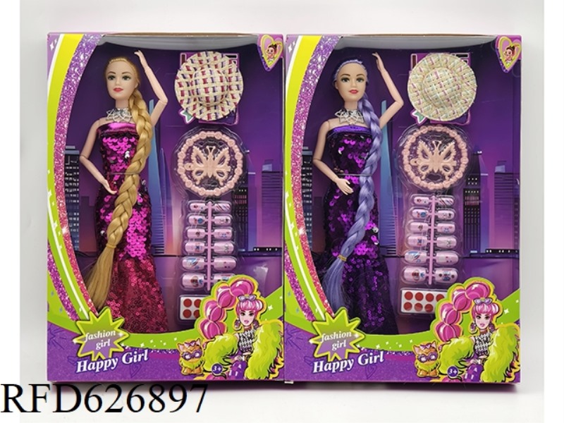 11-INCH REAL 9-JOINT FLASH DRESS BARBIE+HAT+BLISTER