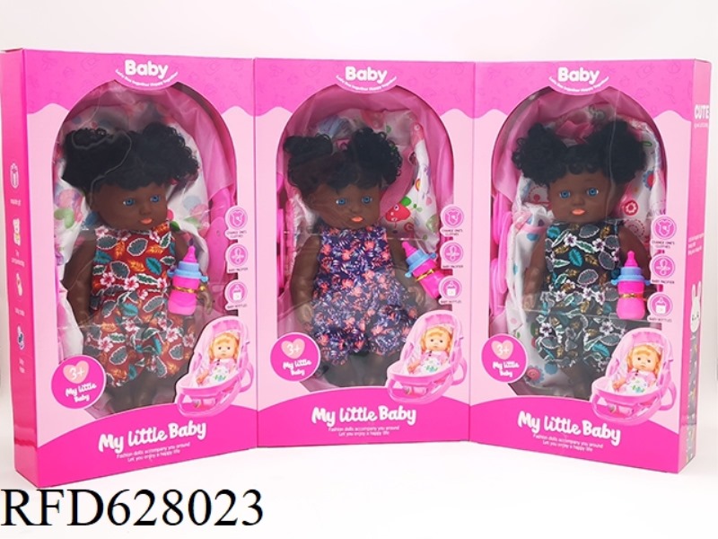 12-INCH BLACK FAT BOY DOLL WITH BENT FEET