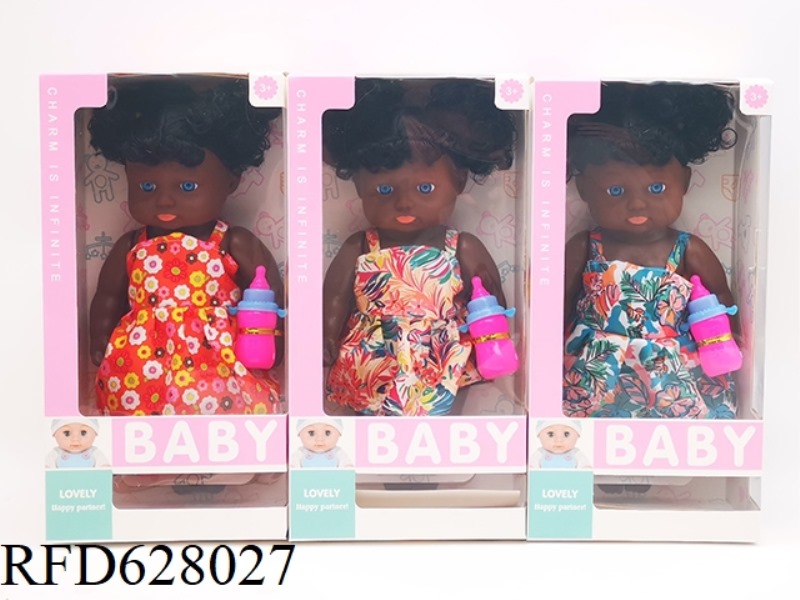 12-INCH BLACK FAT BOY DOLL WITH BENT FEET
