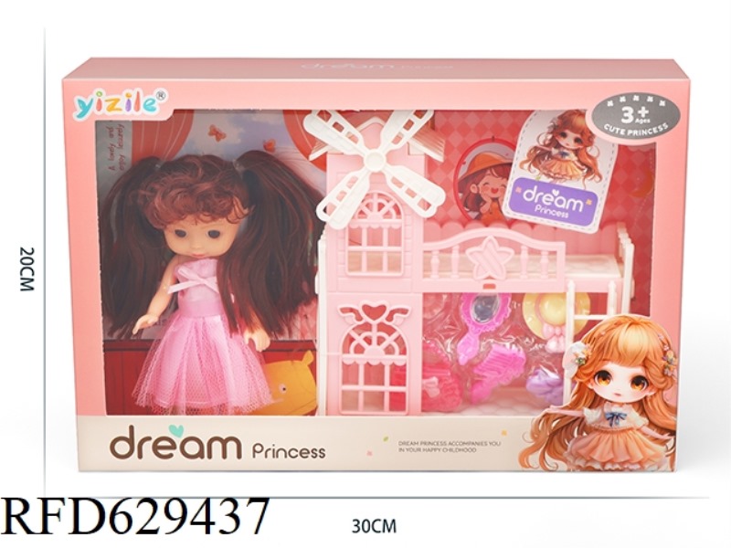6-INCH GIRL PLAYING HOUSE